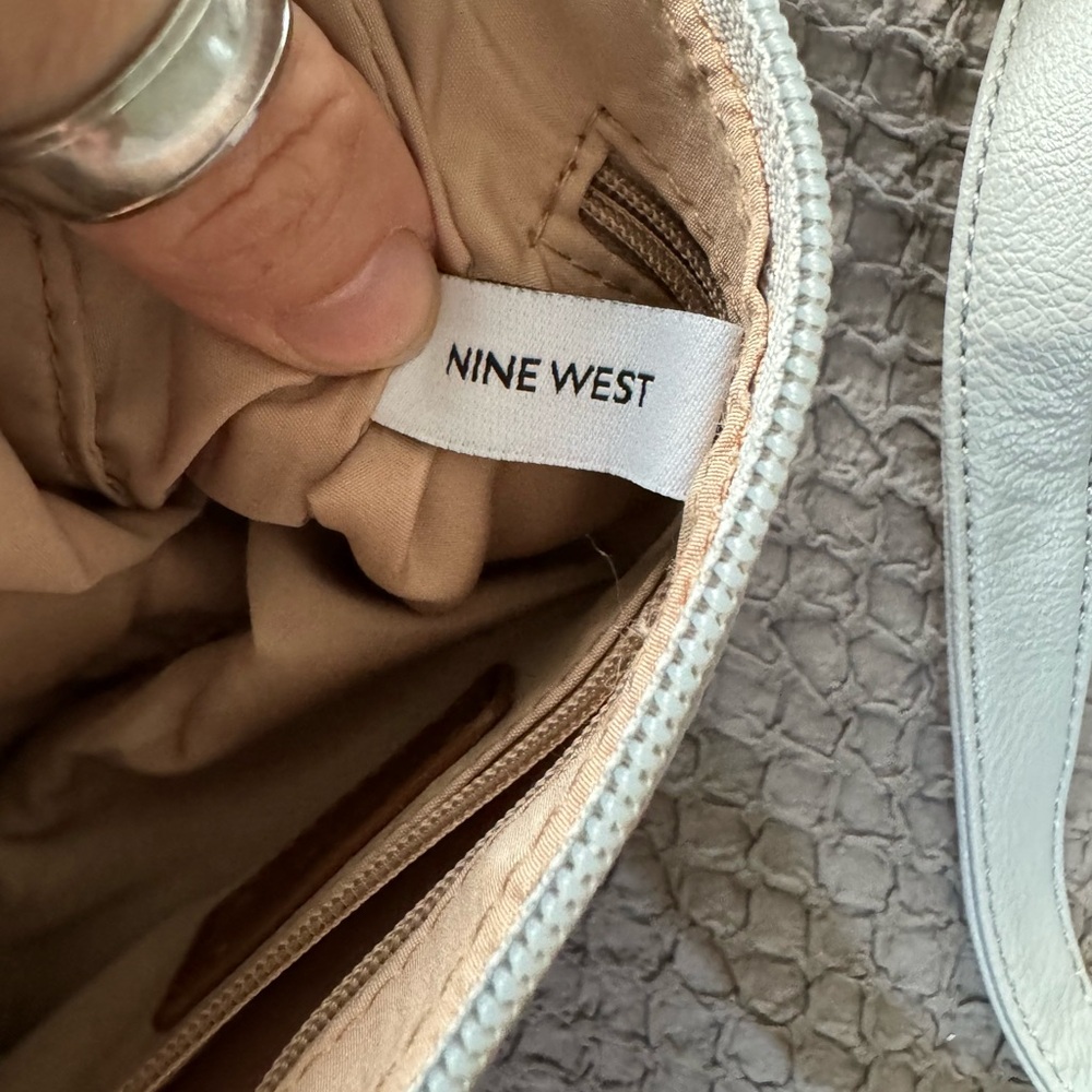 Bundle 3 for $10. Nine West crossbody grey, black&silver toned hardware NWOT - Picture 8 of 11